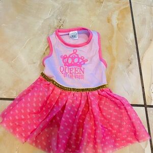 Pet dog pink dress